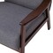 Flash Furniture Gray Faux Linen Arm Chair with Wood Frame IS-IT673317-GY-GG - alternate 5